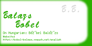 balazs bobel business card